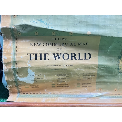 52 - Phillips' New Commercial map of the world 1:22,500,000 1962