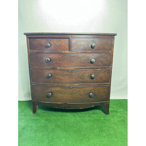 69 - Antique bow fronted drawers