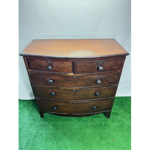 69 - Antique bow fronted drawers