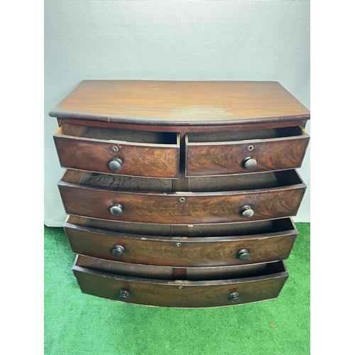 69 - Antique bow fronted drawers