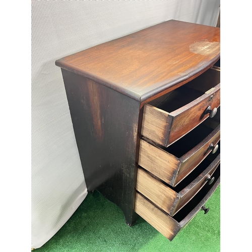 69 - Antique bow fronted drawers