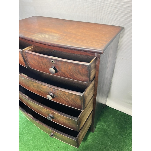 69 - Antique bow fronted drawers