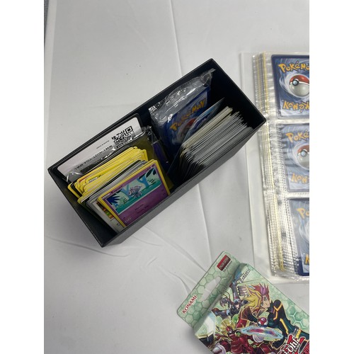 107 - Pokemon Card Bundle including binder of cards, box of cards and large cards with Gengar, Metwo and m... 