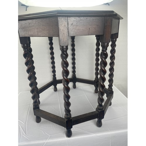 63 - Antique barley twist side table