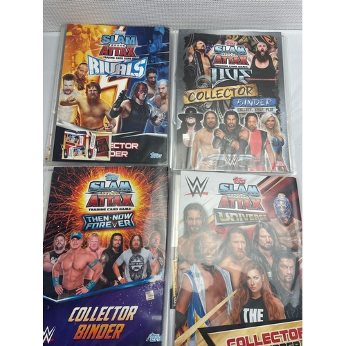 WWE Wrestling trading cards / Slam Attax.4 Binders nearly full of