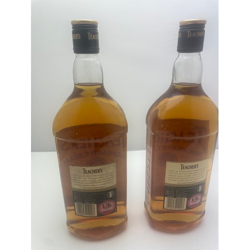 97 - 2 x Bottles of Teachers Highland Cream Perfection of old blended Scotch whiskey2 x 1 Litre bottles... 