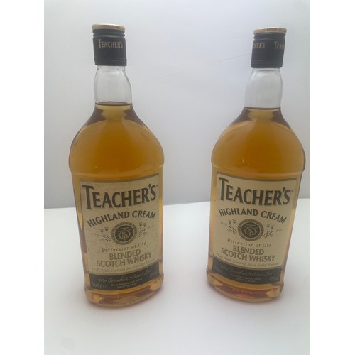 97 - 2 x Bottles of Teachers Highland Cream Perfection of old blended Scotch whiskey2 x 1 Litre bottles... 