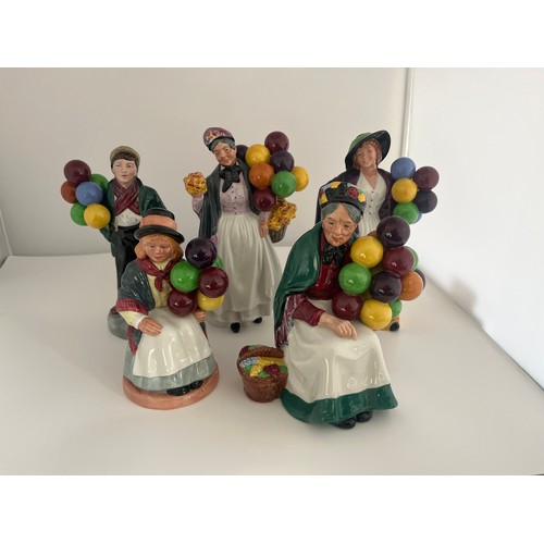 89 - 5 x Royal Doulton balloon figures