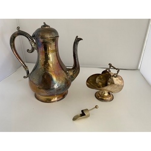 11 - Mixed lot of tea pots and candle holder