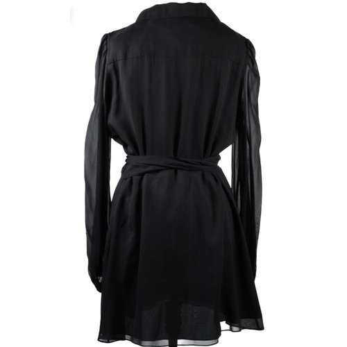 151 - Bella Freud Designer Dress - Black with long sleeves. Size 16. Pre-owned.