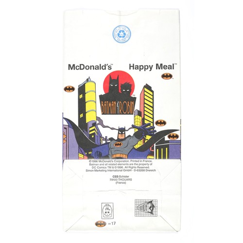 160 - McDonald's Happy Meal Bag - Batman & Robin Design (1996) in very good condition.