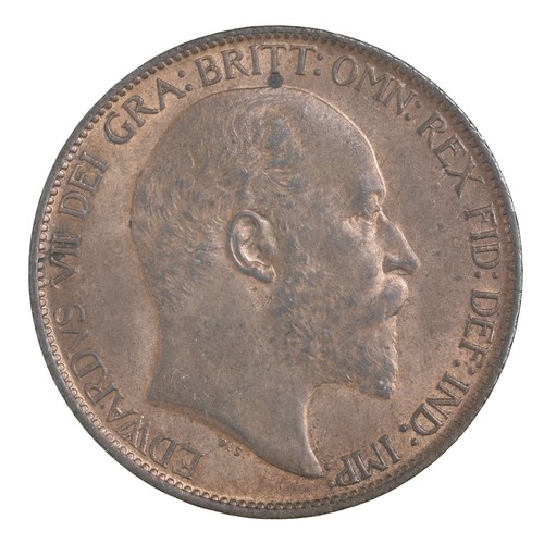 103 - Edward VII, HalfPenny. 1910 (S3991) EF with really good lustre