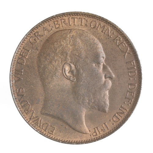 101 - Edward VII, HalfPenny. 1908 (S3991) GEF With nice full lustre