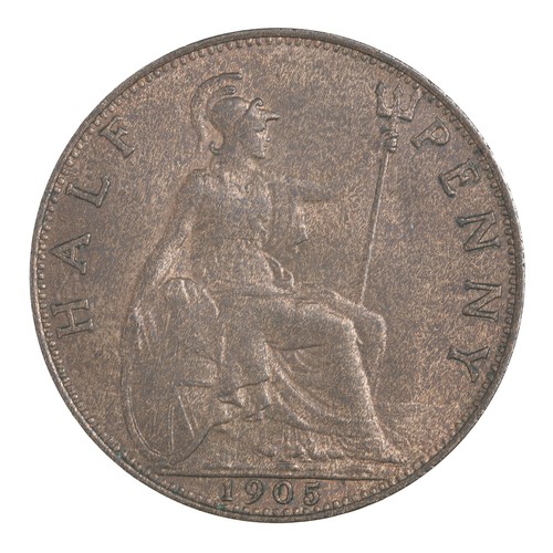 98 - Edward VII, HalfPenny. 1905 (S3991) EF