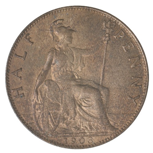 96 - Edward VII, HalfPenny. 1903 (S3991) EF with really good lustre