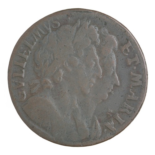 53 - William and Mary, Copper Farthing - 1694 (S3453) - Fine