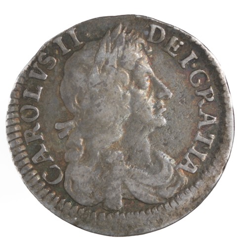 52 - Charles II, Maundy Fourpence. 1681 Four interlocking crowns reverse. (S3384) Fine - off centre strik... 