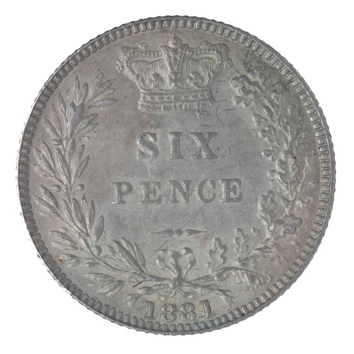 82 - Victoria, Sixpence. 1881 (S3912) GEF