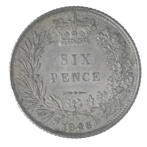 74 - Victoria, Sixpence. 1846 (S3908). EF