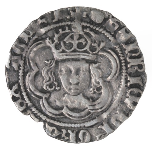 49 - Henry VII, Half Groat. 1485-1509. Facing Bust issue. Canterbury, class IIIb, mm, tun, ornate letteri... 