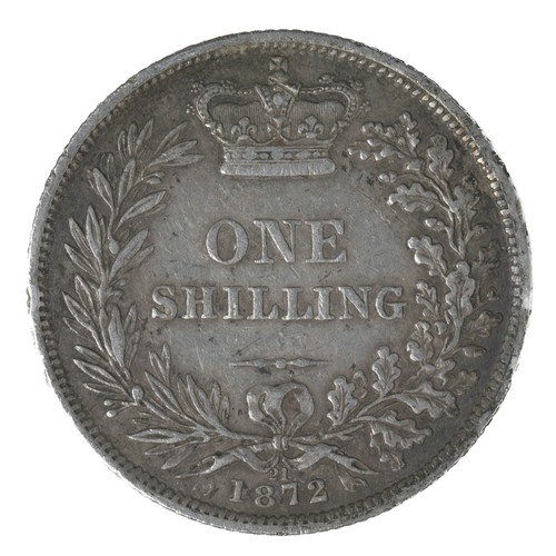 81 - Victoria Shilling. 1872 (S3906A). GF with a little toning