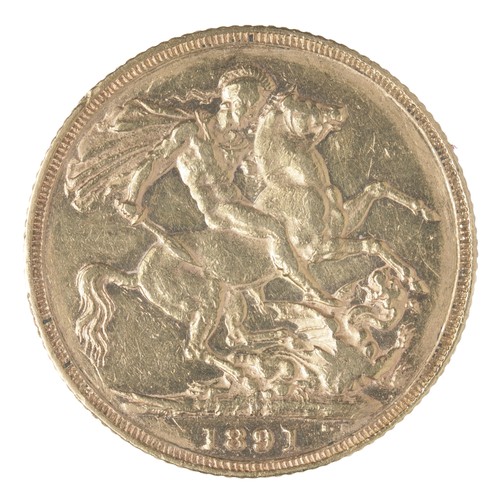 92 - Victoria Sovereign - 1891 - EF - Jubilee head. S3866C