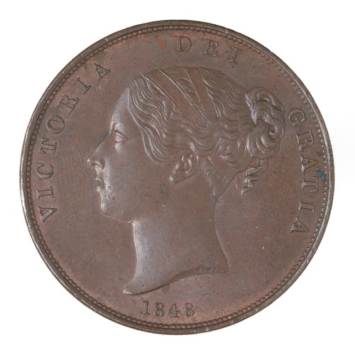 76 - Victoria Penny 1d - 1848 - Unc. Young head penny in lovely condition. With Lustre on both sides. Pro... 