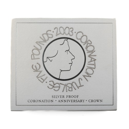 132 - Elizabeth II Silver Proof Crown. 2003. Coronation Jubilee. (S4557) FDC.