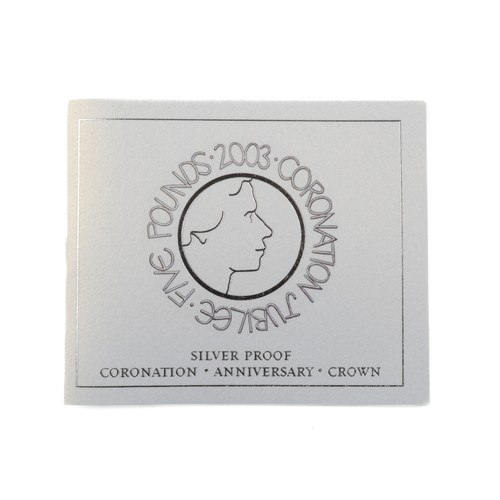 132 - Elizabeth II Silver Proof Crown. 2003. Coronation Jubilee. (S4557) FDC.