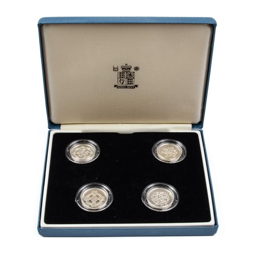 130 - Elizabeth II One Pound Coin Silver Proof Set. 1999 - 2002. Without COA. FDC