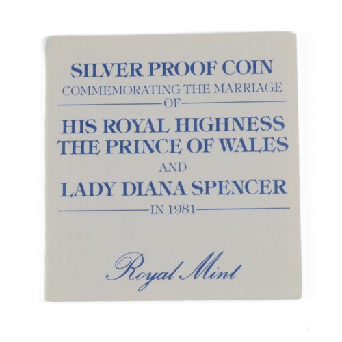 109 - Elizabeth II Silver Proof Crown. 1981. HRH The Prince of Wales and Lady Diana's Marriage Commemorati... 