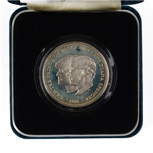 109 - Elizabeth II Silver Proof Crown. 1981. HRH The Prince of Wales and Lady Diana's Marriage Commemorati... 