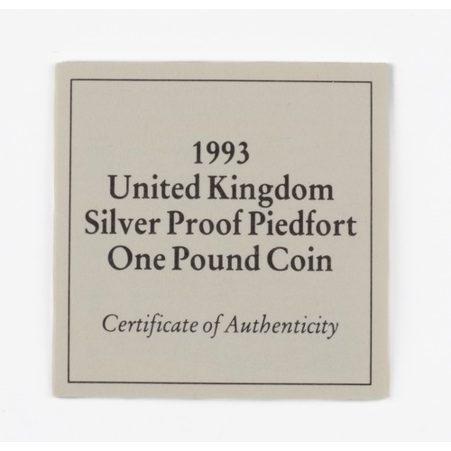 117 - Elizabeth II Silver Proof, Piedfort One Pound Coin. 1993. (S4336) FDC.