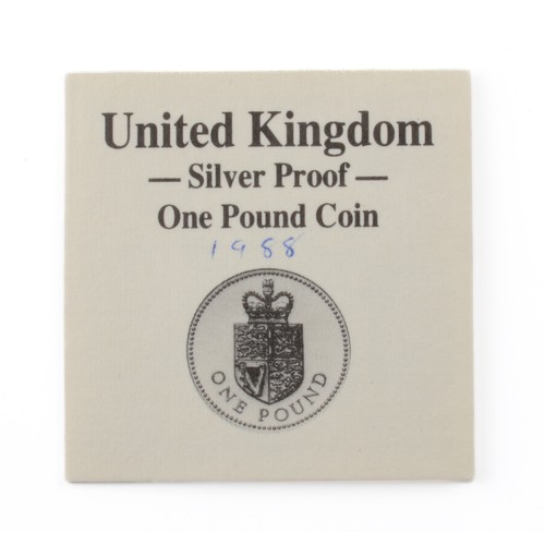 112 - Elizabeth II Silver Proof One Pound Coin. 1988. (S4334), FDC.