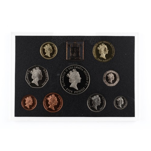 122 - Elizabeth II Proof Coin Collection. 1996. Includes a Crown to commemorate Queen Elizabeth II's Seven... 