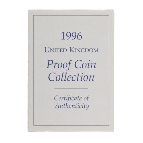 122 - Elizabeth II Proof Coin Collection. 1996. Includes a Crown to commemorate Queen Elizabeth II's Seven... 