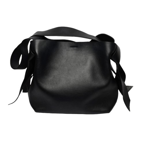 196 - Acne Studios Musubi Midi knotted leather shoulder bag. Black. Pre-loved, good condition.