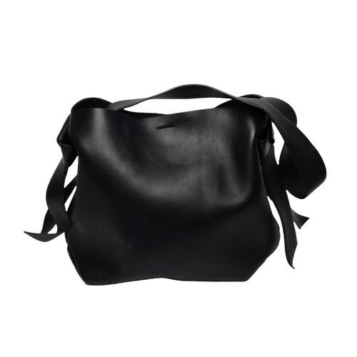 196 - Acne Studios Musubi Midi knotted leather shoulder bag. Black. Pre-loved, good condition.