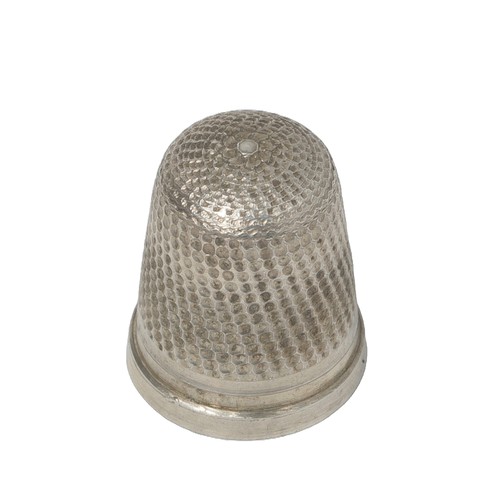 2 - Tiny (possibly child's) thimble marked Birmingham 1916 on rim. Also has a maker's mark of 'F' stampe... 