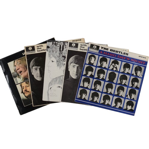 179 - Collection of 5 Beatles LPs - featuring With The Beatles (PMC 1206) VG/G, Let It Be (PCS 7096) VG/G+... 