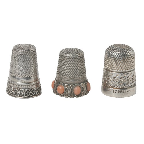 13 - Interesting Collection of Three Thimbles:
1 - Henry Griffiths & Son. Stamped 'HG&S 17 Dreema' on rim... 