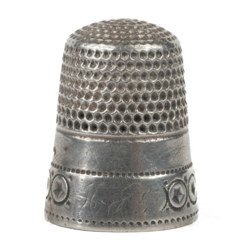 20 - American Sterling Silver Thimble. Marked 'Sterling' in dome along with a star icon as makers mark. P... 