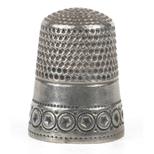 20 - American Sterling Silver Thimble. Marked 'Sterling' in dome along with a star icon as makers mark. P... 