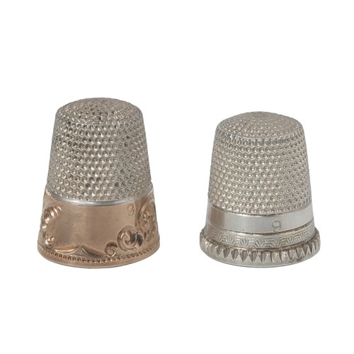 23 - Two Ketcham McDougall Sterling Silver Thimbles:
1 - Marked inside dome 'Sterling' with Ketcham & McD... 