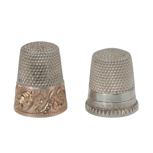 23 - Two Ketcham McDougall Sterling Silver Thimbles:
1 - Marked inside dome 'Sterling' with Ketcham & McD... 