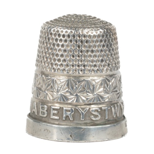 34 - Henry Griffiths & Sons Sterling Silver Thimble. Birmingham 1929. 'Aberystwyth' in large letters on r... 