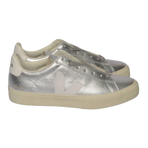 218 - Veja Ladies Trainers. Silver and white. Size 7. Brand new without tags/box.