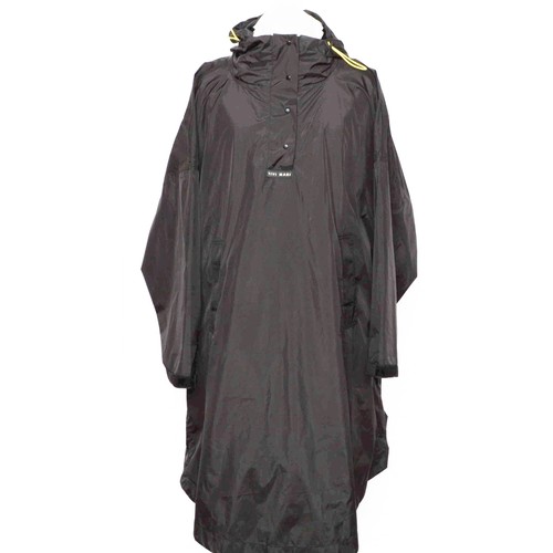 224 - Vivi Mari Black Oversized Hooded Raincoat. Pre-loved, very good condition.