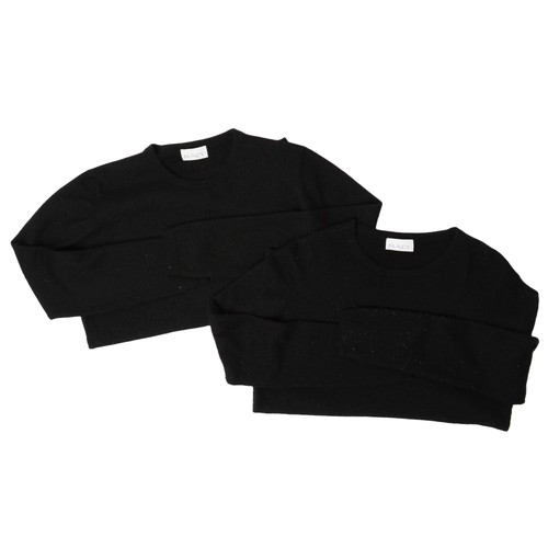 236 - Collection of Four Cashmere Ladies' Jumpers.
2 x Raey 100% Cashmere Black Jumpers. Size L.
1 x Royal... 