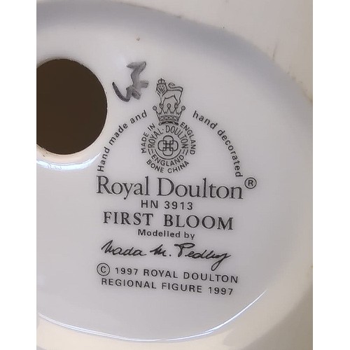 41 - Four Royal Doulton Figurines. Helen, Madison, First Bloom and Top of the Hill.